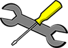 wrench and screwdriver